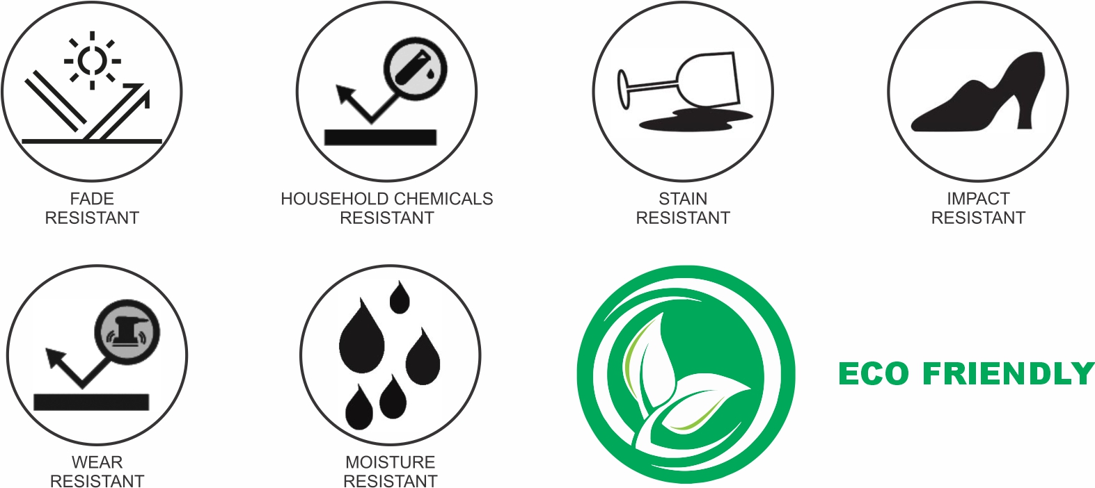Features - 100% UV resistant, chemically harmless, extra resistance, perfect stability, SGS tested, water resistance, eco friendly